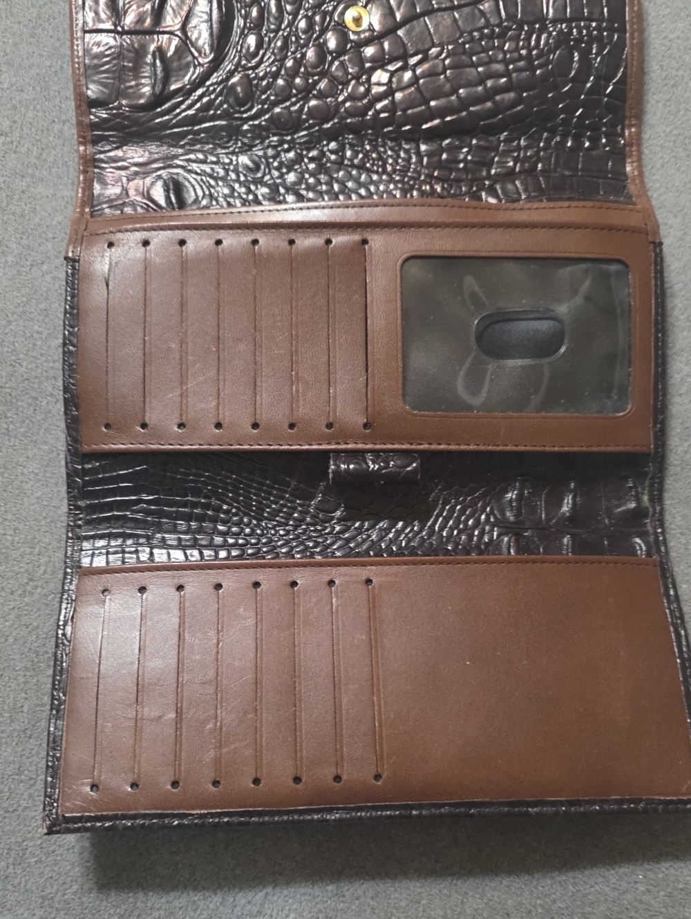 Brahmin Leopard Haircalf Satchel with Matching Wallet in Brown and Cream - Picture 7 of 12